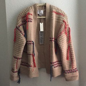 Anthropologie Dundee Fringe Cardigan S NWT